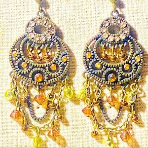 Tan Beaded Dangle Earrings 🔥 3 for $20